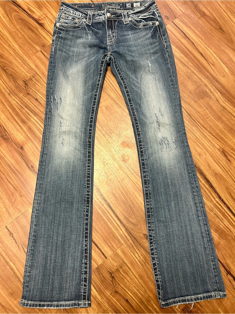 Miss Me Women's 28 Boot Cowgirl Rodeo Bling Blue Jeans